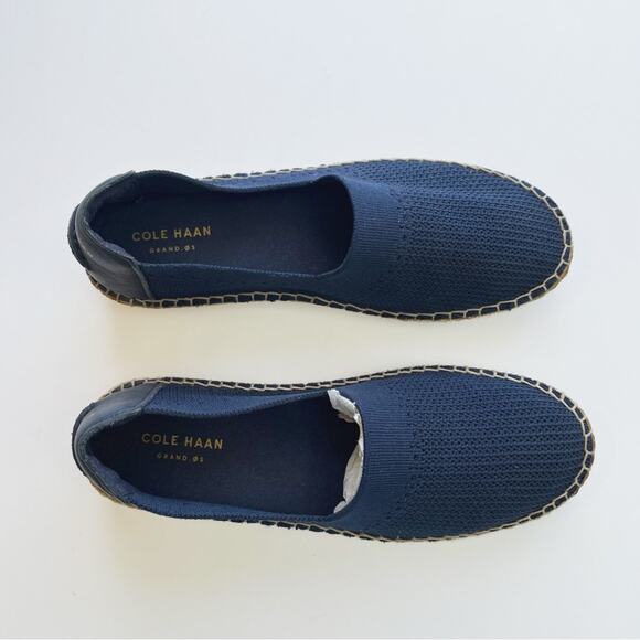 Cole Haan Cloudfeel Stitchlite Espadrille Slip-On Loafers Marine Blue - Picture 7 of 7